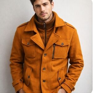 Lars Amadeus | Wool Mid Length Overcoat